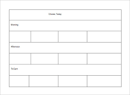 17 Chore Chart Template Free Sample Example Format