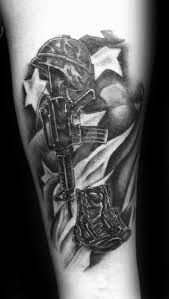 Soldier tattoos that you can filter by style, body part and size, and order by date or score. 50 Fallen Soldier Tattoo Designs For Men Memorial Ideas