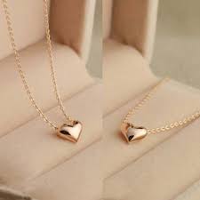Tiny Elegant Small Gold Love Heart Cute Short Necklace Present Great Gift Gold Neck Chain Short Necklace Girly Jewelry