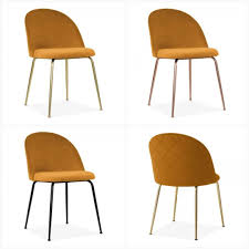 Mustard Gold Burnt Orange Tan Luxe Diamond Velvet Dining Chair Copper Brass Black Leg Velvet Dining Chairs Velvet Dining Room Chairs Dining Chairs