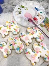 Floral Watercolor Baby Shower Cookies Hand Lettered Baby Cookie Cutter Hand Painted Cookies Baby Shower Cookies Cookie Decorating