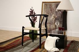 Baxton studio wood upholstered casanova chair in light grey. Baxton Studio Mid Century Modern Wishbone Chair Black Wood Y Chair In Black By Wholesale Interiors