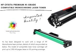 Huge range of hp toner cartridges. Premium Hi Grade Hp Cf217a Compatible Laserjet Toner In 2021 Laser Toner Cartridge Laser Toner Toner