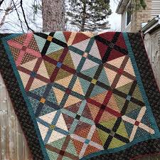 Earlier this year I started a sew along in my Facebook quilting group for  this quilt I made for my son last Christmas. I showed a picture here and  got so many