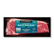 ButcherBox 100 Percent Grass Fed New York Strip Steak