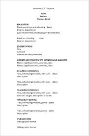 Click on any sample cv to see a larger version and download it. Free 8 Sample Academic Cv Templates In Pdf Ms Word
