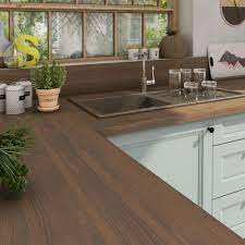 Plan de travail en noyer. Plan De Travail Stratifie Effet Noyer Naturel Mat L 315 X P 65 Cm Ep 38 Mm Leroy Merlin