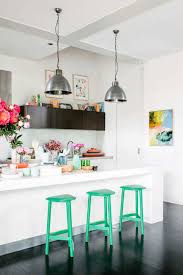 Print stools with painted finish are made of solid beech; 18 Brilliant Kitchen Bar Stools That Add A Serious Pop Of Color