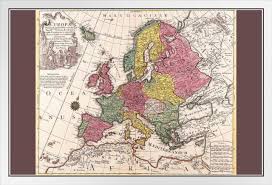 Map of the treaty of guadalupe hidalgo 1848 Antique World Map Of Europe Latin Text Europa England Great Britain France Germany Italy Scandanavia White Wood Framed Poster 14x20 Poster Foundry