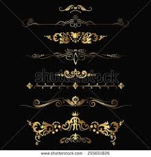 Stock Vector Set Of Design Gold Elements And Ornamental Vintage Decoration Vector Illustration 255651826 Jpg 450 470 Pixe Gold Ornaments Vintage Decor Elements
