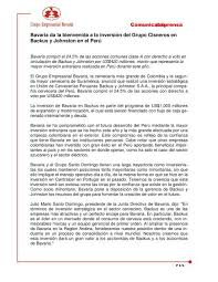Lo acostumbran a usar grandes empresas, corporaciones y organizaciones. Comunicado De Prensa Bavaria Da La Bienvenida A La Inversia N Del