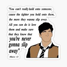 Maybe you would like to learn more about one of these? Marco Love Quote Kissing Booth 2 Sticker By Ceciliajo2355 Redbubble