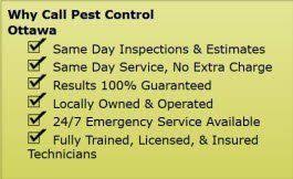 This pest control buyers guide is © copyrighted by pest control products and is protected under the us copyright act of 1976 and all other applicable international the price and your budget while it may seem an easier solution to simply call in a pest control company, as already pointed out, it will. Ottawa On Pest Control Pest Control Exterminators In Ottawa On