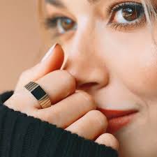 Gold Square Signet Ring Male