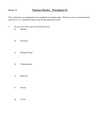 Prentice hall brief review check out these additional for the transition regents examination brief reviews for new york. Physics 11 Nuclear Physics Review Worksheet