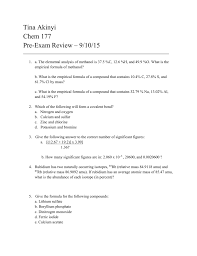 Calculate the mass percent composition of individual atoms in a compound. Chapter 1 3 Review