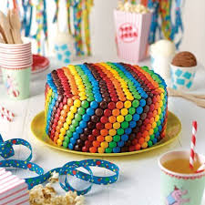 Rainbow Teacake With Vanilla Frosting And M Ms Recipe Tea Cakes Rainbow Birthday Cake Vanilla Frosting