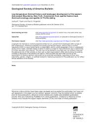 Pdf Low Temperature Thermal History And Landscape