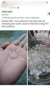 Hujan emas di negeri orang, hujan batu di negeri sendiri, jasa yang baik akan dikenang berbaktilah untuk malaysia pertiwi. Hujan Air Batu Di Pasir Gudang Demi Rakyat Johor Facebook