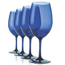 Indoor Outdoor Cobalt Blue Wine Glasses Set Of 4 Cobalt Blue Wine Glasses Blue Wine Glasses Blue Wine Glass