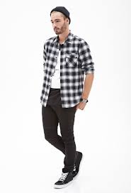 Black And White Checkered Shirt Outfit Men Blurred Plaid Flannel Shirt Plaid Shirt Men Flannel Shirt Outfit Mens Shirts