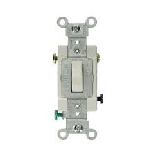 • use these devices only with copper or copper clad wire. Leviton 15 Amp Commercial Grade 3 Way Lighted Handle Toggle Switch White C22 05503 Lhw The Home Depot