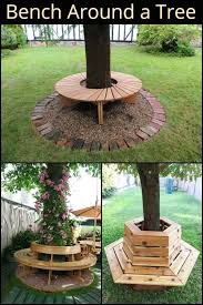 Around Bench Garden Tree Furniture Creates This Furniture Creates A Place To Enjoy A Book Good In 2020 Gartengestaltung Ideen Vorgarten Ideen Diy Hinterhof
