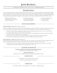 pastry chef resume sample chef resume