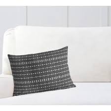 Black And White Geometric Lumbar Pillow Union Rustic Liberty Hill Cotton Geometric Lumbar Pillow Colour White Black Size 12 X 16 In 2020 Throw Pillow Sizes Throw Pillows Pillows