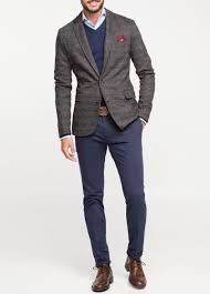 Blue And Gray Mens Fashion Casual Business Casual Men Mens Outfits