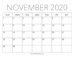 Maybe you would like to learn more about one of these? Printable November 2020 Calendar Calendar Options