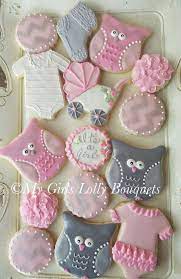 Pink And Gray Chevron Baby Shower Owl Cookies Owl Baby Shower Pink Owl Baby Shower Owl Baby Shower Theme