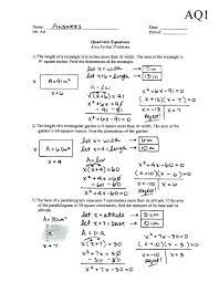Many students nd statements like 20 = 1 and 21/3 = 3 2 a bit mysterious, even though most of us. Quadratic Equations Area Problems Worksheet Answers Worksheets Grade 2 Math Assessment Test Extra Practice 7 South Addition Precalculus Sumnermuseumdc Org