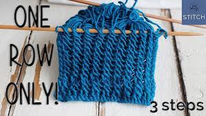Double knitting—knitting both sides at once. One Row Lace Stitch Only 3 Steps Identical On Both Sides And It Doesn T Curl