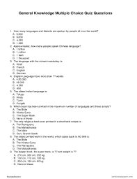 If you can answer 50 percent of these science trivia questions correctly, you may be a genius. General Knwleg Fill Online Printable Fillable Blank Pdffiller