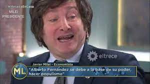 Javier gerardo milei (buenos aires, 22 ottobre 1970) è un politico, economista e scrittore argentino, conduttore radiofonico e docente di filosofia politica libertaria, associato alla scuola austriaca di pensiero economico. Javier Milei La Rompe En La Mesa De Mirtha Legrand 25 07 20