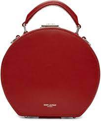 Saint Laurent Red Small Mica Hat Top Handle Bag Ssense Bags Top Handle Bag Shoulder Bag