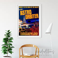 Astro orbiter doing its thing in the gateway to tomorrowland. Disneyland Astro Orbiter Poster Vivideditions