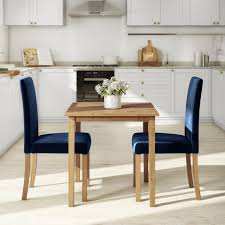 Pair Of Velvet Navy Blue Dining Chairs New Haven Furniture123