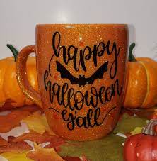 Happy Halloween Yall Glitter Mug Halloween Mug Halloween Etsy Halloween Mug Mugs Halloween Cups