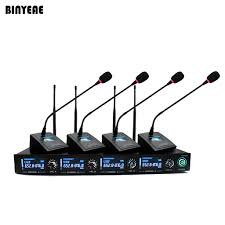 Having a conference room microphone that is able to precisely pick up the voice of the speaker and ignore all other noise will greatly contribute to the intelligibility in the a carefully selected conference room microphone system increases intelligibility and makes meetings more relaxed and less tiresome. Bineae Ug 4000 Professional Four Channel Dynamic Conference Room Wireless Microphone System 4 Table Stand Mics For Meeting Microphone Wireless Conference Microphoneconference Microphone Wireless Aliexpress