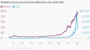 nvidias stock price mirrors bitcoins rise and fall