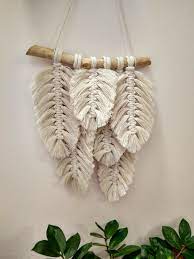 Perfect as a housewarming, wedding or anniversary gift. Macrame Wall Hanging Macrame Feather Modern Macrame Woven Wall Hanging Boho Wall Hanging Boho Wall Decor Wall Tapestry Hanging In 2021 Yarn Wall Art Macrame Banner Macrame Patterns