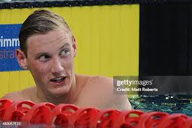 Mitchell Pratt gets ready at the starting blocks before the start of...  News Photo