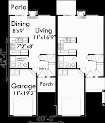 Choose a duplex house plan for a more economical build; Two Story Duplex House Plans 4 Bedroom Duplex Plans Duplex Plan