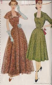 1950s Women Evening Dress Vintage 1950s Womens Dress Sewing Pattern Afternoon Or Evening Evening Dresses Vintage Women S Evening Dresses Vintage Dresses
