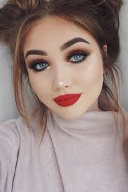 48 Red Lipstick Looks Get Ready For A New Kind Of Magic Red Lipstick Makeup Red Lipstick Looks Red Makeup