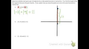 Represent the lengths of the legs of the right triangle as the absolute value of the difference of the x and y coordinate values. Distance On The Coordinate Plane Solutions Examples Worksheets Videos Lesson Plans