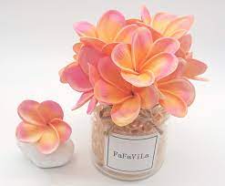 105cm plumeria artificial flowers wedding plumeria silk. Fafavila Bunch Of 12 Pu Real Touch Lifelike Artificial Plumeria Frangipani Flower Bouquets Wedding Home Party Decoration Plumeria 12 Pcs Pink Orange Silk Flower Arrangements