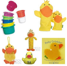 Baby thermometer, baby bath thermometer for infant bath tub swimming pool, floating temperature reminder duck, cute and safe. Rubber Ducky Baby Bath Toys Gift Bundle